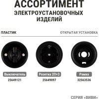 Ретро провод TDM ELECTRIC "Эко" 3х2,5 витой ГОСТ черный 50м SQ2801-0134