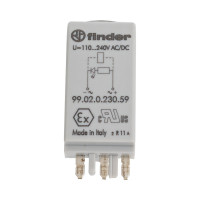 Зелёный светодиод Finder /= 110-240В AC/DC, 9902023059