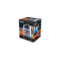 Чайник Centek Vancouver стекло, 1.8л, 2200Вт, внутренняя LED подсветка, кнопка CT-0034 Coffee