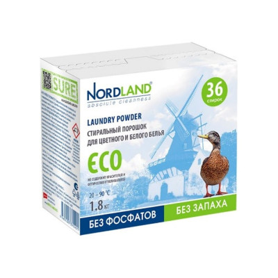 NORDLAND Стиральный порошок ECO 1,8 кг, 392401