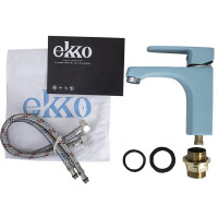 Смеситель для раковины Ekko с гайкой, бирюзовый E10303