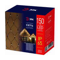 Гирлянда ЭРА Сеть 150LED, 1.5х2 м, теплый белый свет, каучук, 220В, IP65 Б0051895