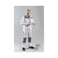 Рабочая куртка HOEGERT TECHNIK SALM, белая, р.L HT5K361-L