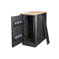 Шкаф LANMASTER SOUNDPROOF звукоизолированный, 18U, 750x1130 мм, цвет лиственница LAN-DC-CBSP-18U-WD
