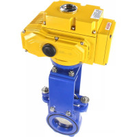 Задвижка шиберная DN.ru GGG40-SS304-NBR-2W-ISO Ду100 Ру16, электропривод MT-100 380В D040-02572