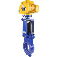 Задвижка шиберная DN.ru GGG40-SS304-NBR-2W-ISO Ду125 Ру16, электропривод MT-100 380В D040-02580