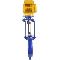 Задвижка шиберная DN.ru GGG40-SS304-NBR-2W-ISO Ду125 Ру16, электропривод MT-100 380В D040-02580