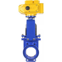 Задвижка шиберная DN.ru GGG40-SS304-NBR-2W-ISO Ду125 Ру16, электропривод MT-100 380В D040-02580