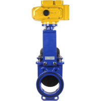 Задвижка шиберная DN.ru GGG40-SS304-NBR-2W-ISO Ду150 Ру16, электропривод MT-100 380В D040-02588