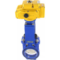 Задвижка шиберная DN.ru GGG40-SS304-NBR-2W-ISO Ду150 Ру16, электропривод MT-100 380В D040-02588