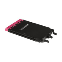 Компактная MPO кассета LANMASTER OM4, 12xLC, тип B, низкие потери, черная LAN-MCCB-1M-12LC/OM4