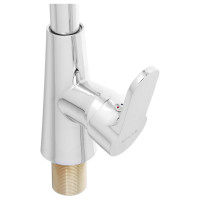 Смеситель для кухни СоюзКран поворотный излив 25 см, керамический картридж 40 мм, хром, цинк SK01-R118 566-385