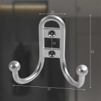 Крючок MF R15, 2-х рожковый, хром матовый 10811v
