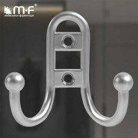 Крючок MF R15, 2-х рожковый, хром матовый 10811v