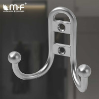 Крючок MF R15, 2-х рожковый, хром матовый 10811v
