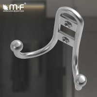 Крючок MF R15, 2-х рожковый, хром матовый 10811v