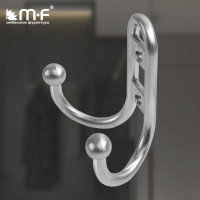Крючок MF R15, 2-х рожковый, хром матовый 10811v