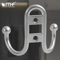 Крючок MF R15, 2-х рожковый, хром матовый 10811v