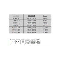 Рабочий полукомбинезон HOEGERT TECHNIK FABIAN светло-серые, S/48 HT5K311-S