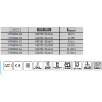 Рабочий полукомбинезон HOEGERT TECHNIK KALMIT светло-серые, 3XL/58 HT5K804-3XL