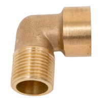 Уголок для компрессора резьба внутренняя F3/8 латунь Pegas pneumatic 4304