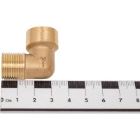 Уголок для компрессора резьба внутренняя F3/8 латунь Pegas pneumatic 4304
