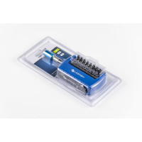 Набор бит с битодержателем 1/4, SL, PH, PZ, Torx, 17 шт. HOEGERT TECHNIK HT1S401