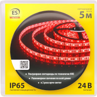 Светодиодная лента Elektrostandard 5050 24V 60Led 14.4W IP65 красный a052974