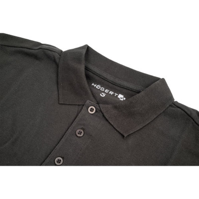 Футболка-поло HOEGERT TECHNIK TOBIAS хлопковая, темно-серая, р. S /48/ HT5K416-S