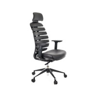 Кресло Everprof Ergo Black кожа черный EP-Ergo leather Black