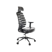 Кресло Everprof Ergo Black экокожа черный EP-Ergo PU Black