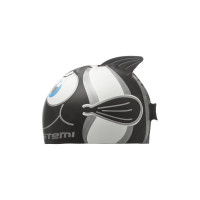 Детская шапочка для плавания ATEMI силикон, рыбка, черный, FC102 00000098100