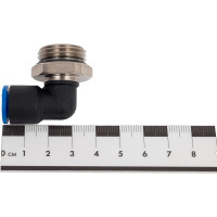 Фитинг L-образный 10 мм с наружной металлической резьбой G1/2" CDC Pneumatics PL 10G04