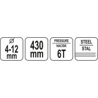 Гидравлический кабельный резак YATO 4-12 мм YT-22870