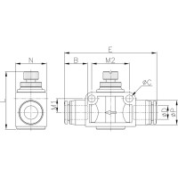 Дроссель с обратным клапаном 8мм NSF08 NSF 08 CDC Pneumatics