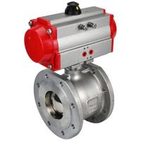 Шаровой кран DN.ru межфланцевый КШмФП.316.200 Ду80 Ру16, с пневмоприводом DA-083 D160-01911