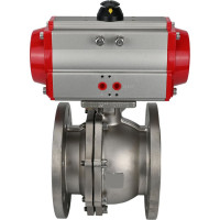 Шаровой кран DN.ru КШФП.316.200 Ду15 Ру40 с пневмоприводом D160-01992