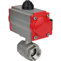 Кран шаровой DN.ru КШМП.316.230-ISO Ду15 Ру63 с пневмоприводом, пневмораспределителем D160-01515