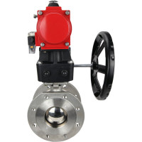 Шаровой кран DN.ru КШмФП.316.200 Ду32 Ру16 пневмопривод, пневмораспред, дублёр D160-01794