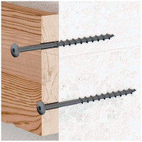 Шуруп для пенобетона Rusconnect GT 08120 8x120 мм, прессшайба, TORX, белый цинк, 50 шт. 620812