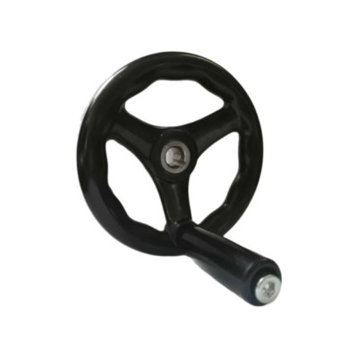 Бакелитовый маховик UnitMC 125х12 с ручкой 100301.3 125х12