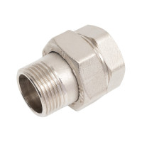 Прямой соединитель SR Rubinetterie никелированный "Американка" 1" 0186-2500N000