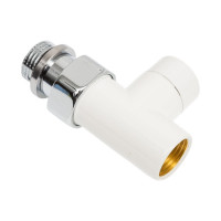 Запорный клапан SR Rubinetterie серия "Tondera Light" прямой, 1/2", цвет белый 0779-1500VC0A