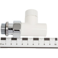 Запорный клапан SR Rubinetterie серия "Tondera Light" прямой, 1/2", цвет белый 0779-1500VC0A