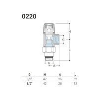 Запорный клапан SR Rubinetterie осевой 1/2", цвет никель 0220-1500N000