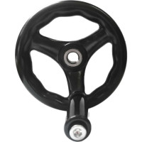 Бакелитовый маховик UnitMC 125х12 с ручкой 100301.3 125х12