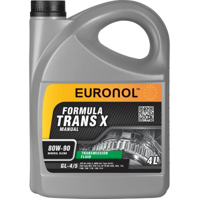 Трансмиссионное масло Euronol TRANS X 80w-90, GL-4/5 80211