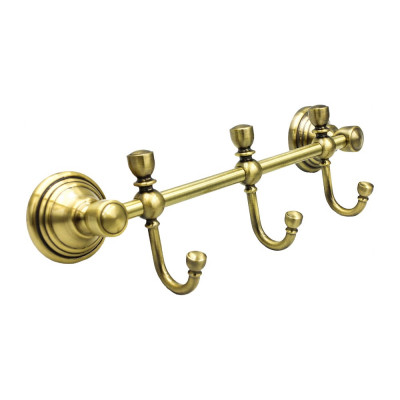 Тройной крючок Bath Plus BRONX gold BXG-65705-3