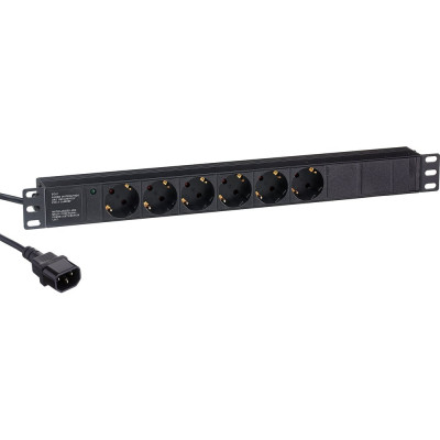 Блок розеток ExeGate ServerPro PDU-19H604 Al-6S-C14-2 5CU 280829