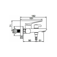Смеситель для ванны Ledeme L3275 97885
